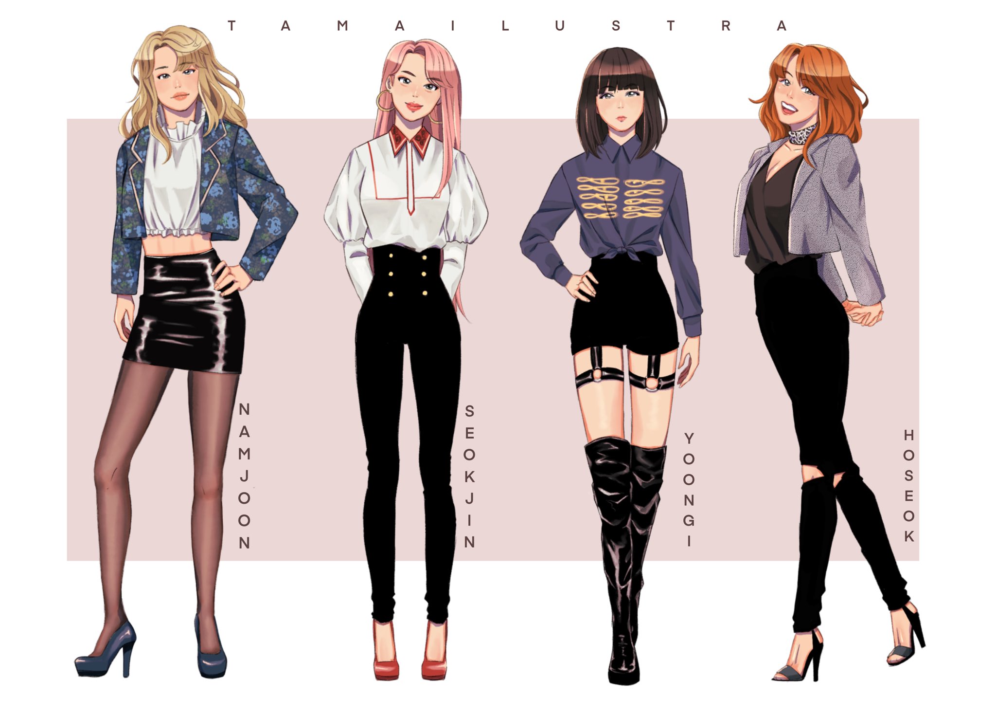 Tama Tama Pretty Girls In Their Blood Sweat And Tears Outfits Bts Btsfanart