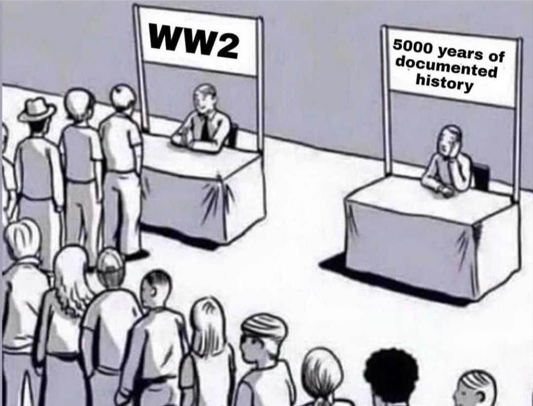 Which war has the best plot? Also TGIF WW2 memes are banned on the  weekends. https://t.co/jerajmhuyg, image size:1080x823