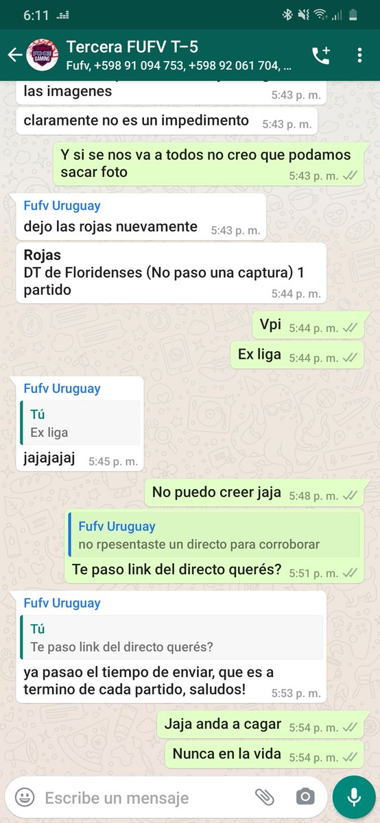 Pablodelcap2_'s tweet photo. Jaja, como querés que mande reporte mogolico si se nos fue a todos @FUFVeSports
#Exliga https://t.co/jcjSVhxRqk
