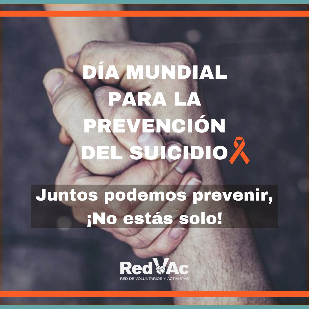 RedVAcVzla's tweet photo. Cada 10 de Septiembre se conmemora el día mundial para la prevención del suicidio y desde RedVAc creemos que es vital general consciencia para reducir las altas tasas que existen.⁣ https://t.co/AaXb8FfVb2