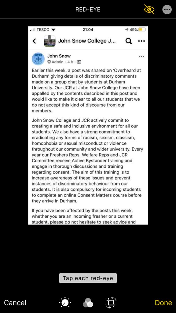 ItsNOTOKDurham's tweet photo. John Snow College is ‘committed to creating a safe and inclusive environment’ for all students, while allowing graduated perpetrators back on campus? 

This ‘safe and inclusive’ college also deleted these comments. 

You cannot say you support survivors and then silence them. https://t.co/dvZ5uQAXon