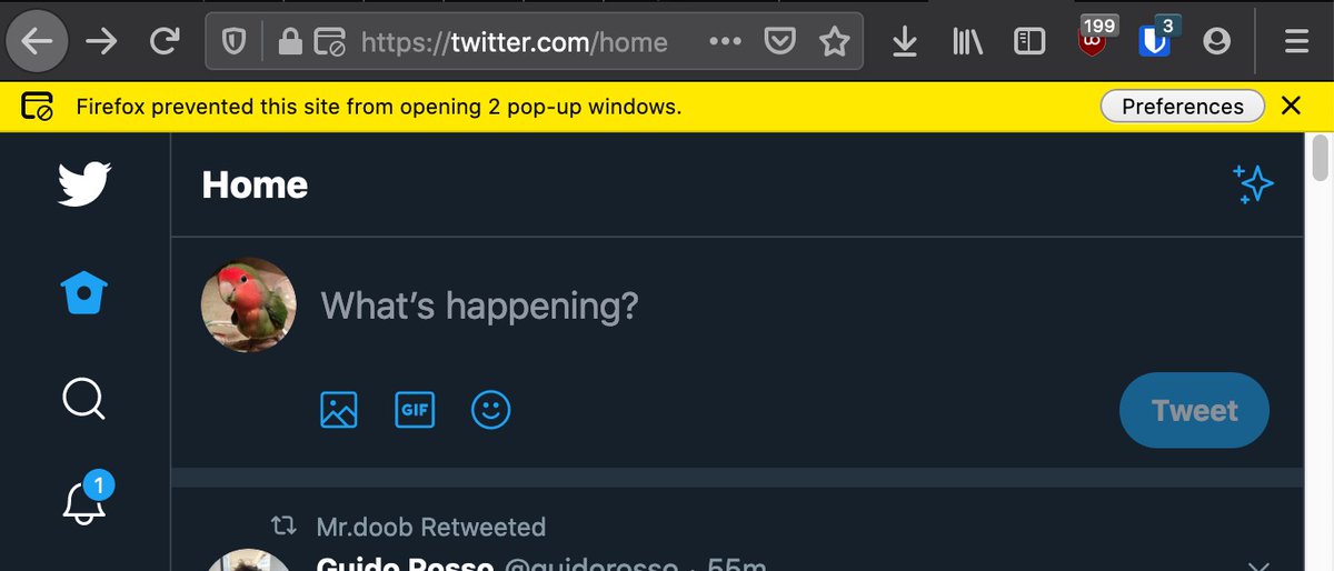 dugweb's tweet photo. Love Firefox and I appreciate the thinking behind this, but the popup notification probably shouldn't be more annoying than an actual popup, right @firefox? https://t.co/0p3hwLFpx2
