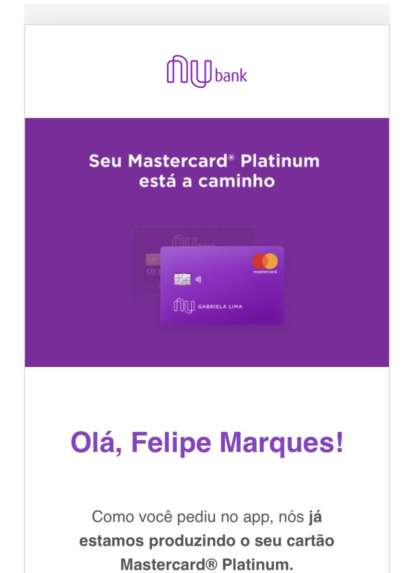 _felipeaom's tweet photo. Recebi meu novo cartão, agora Platinum, só faltou o porta cartão 😔 @nubank #sounu https://t.co/vx4KBje0ZY