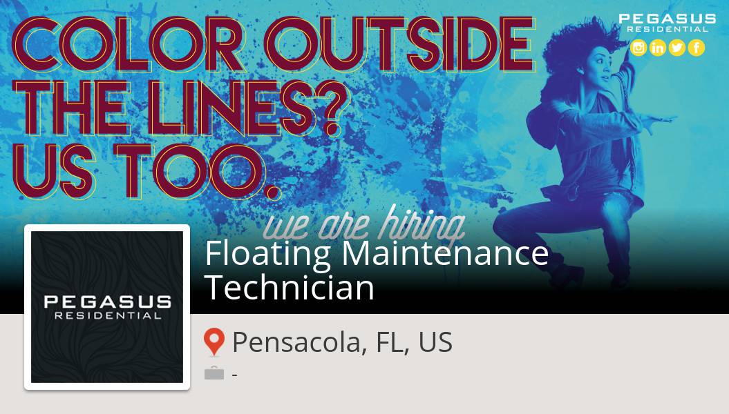 Floating #Maintenance #Technician needed in #Pensacola at #PegasusResidential. Apply now! #job workfor.us/pegasusresiden… #pegasuspower #wemakepigsfly #pegasusresidential #wehelppeoplefindhome #pegasus