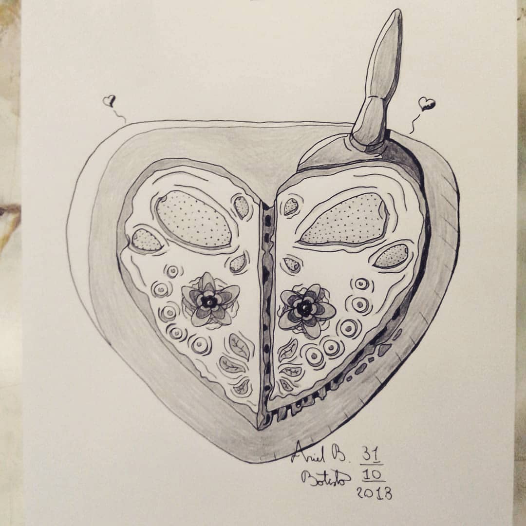 ArielBBatista's tweet image. #tbt sempre Válido! 😍🥰😍
Reposted from 31.° Dia do Desafio #inktober com Slice / Fatia.
Esta é uma Fatia de Bolo de Frutas &amp;amp; Chocolate sem leite, feito com muito Carinho, dedicada a Todo Mundo que Me acompanhou neste Mês.
Gratidão. ❤🍰 #inktober2018 #ink #dia31 #day31 #desenho