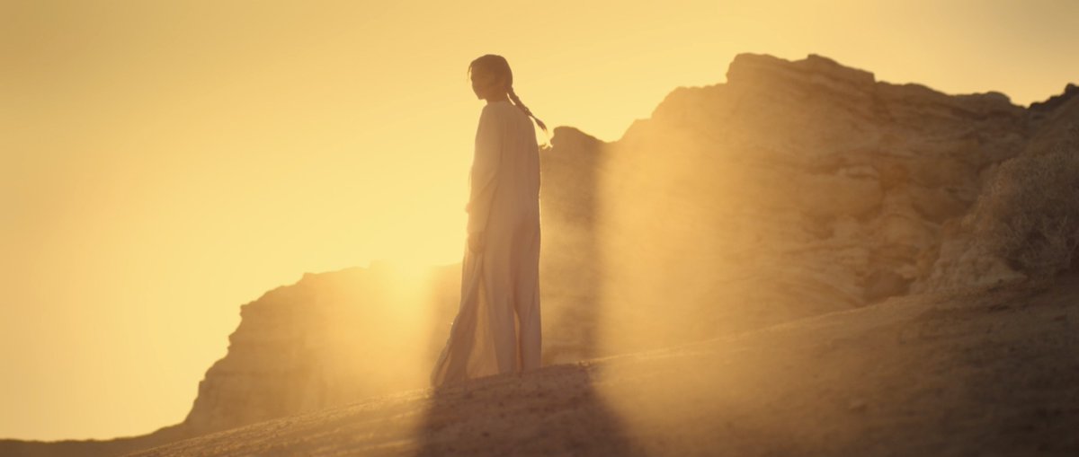 However, the trailer provides exceptions, mainly in some shots of Chani. They're bathed in a dreamy, almost sparkling yellow-orange. I think these shots are likely depicting Paul's visions that he experiences throughout the story, contrasting sharply with his present reality.