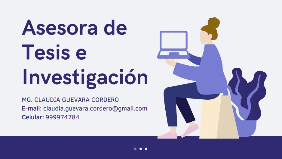 ClaudiaKgc's tweet photo. Asesoría de tesis en psicología o ciencias de la salud así como ciencias sociales. https://t.co/e9PfdOBSBM