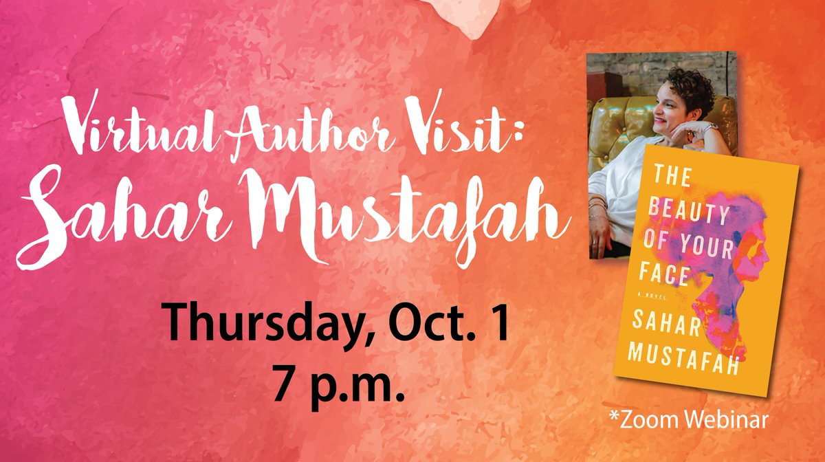 Join us online on Oct. 1 at 7 p.m. to meet the author Sahar Mustafah via Zoom! #orlandpark #thebeautyofyourface #saharmustafah #muslimwriters #palestinianwriters #arabwriters