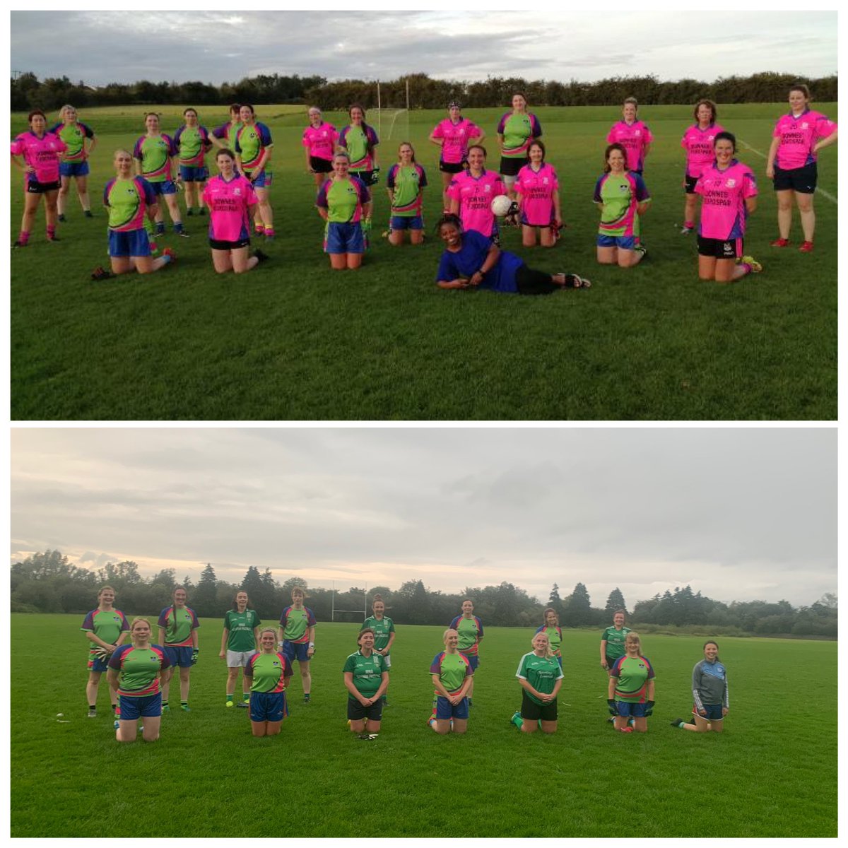 SteedFiona's tweet photo. Had 2 games of #Gaelic4Mothers&Others this week, met the fabulous Jeanine from @monaleengaa on Sunday. All of us out there #NoProvingJustMoving @20x20_ie #NewGaels @lidl_ireland @MB_LGFC @LadiesFootball @StPatsGAALimk @MarcellaRyan19 https://t.co/6pdJNbW3is