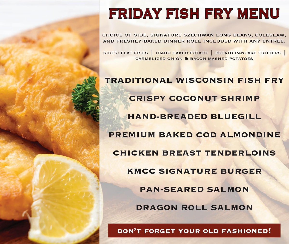 kmccgolf's tweet photo. Let Koshkonong Mounds Country Club do the cooking and cleaning up tomorrow night!

Serving Hours: 5:00pm - 8:30pm
Available for dine in, dine out on the green space overlooking Lake Koshkonong or carry out (please call 920.563.2823 for carry out orders).

#wisconsin #wigolf https://t.co/m1hf0r4A7h