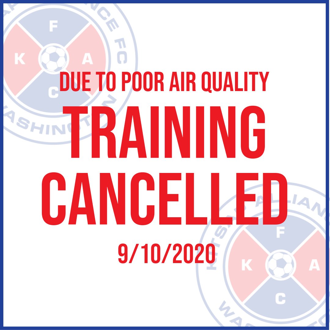 KAFCSoccer's tweet photo. Trainings are cancelled today, 9/10/2020. https://t.co/PQHbg6uN5I