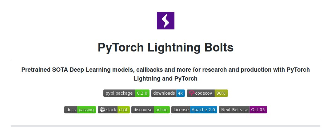 Montreal_AI's tweet image. PyTorch Lightning Bolts

Pretrained SOTA Deep Learning models, callbacks and more for research and production with PyTorch Lightning and PyTorch github.com/PyTorchLightni…

#Pytorch #DeepLearning #PytorchLightning