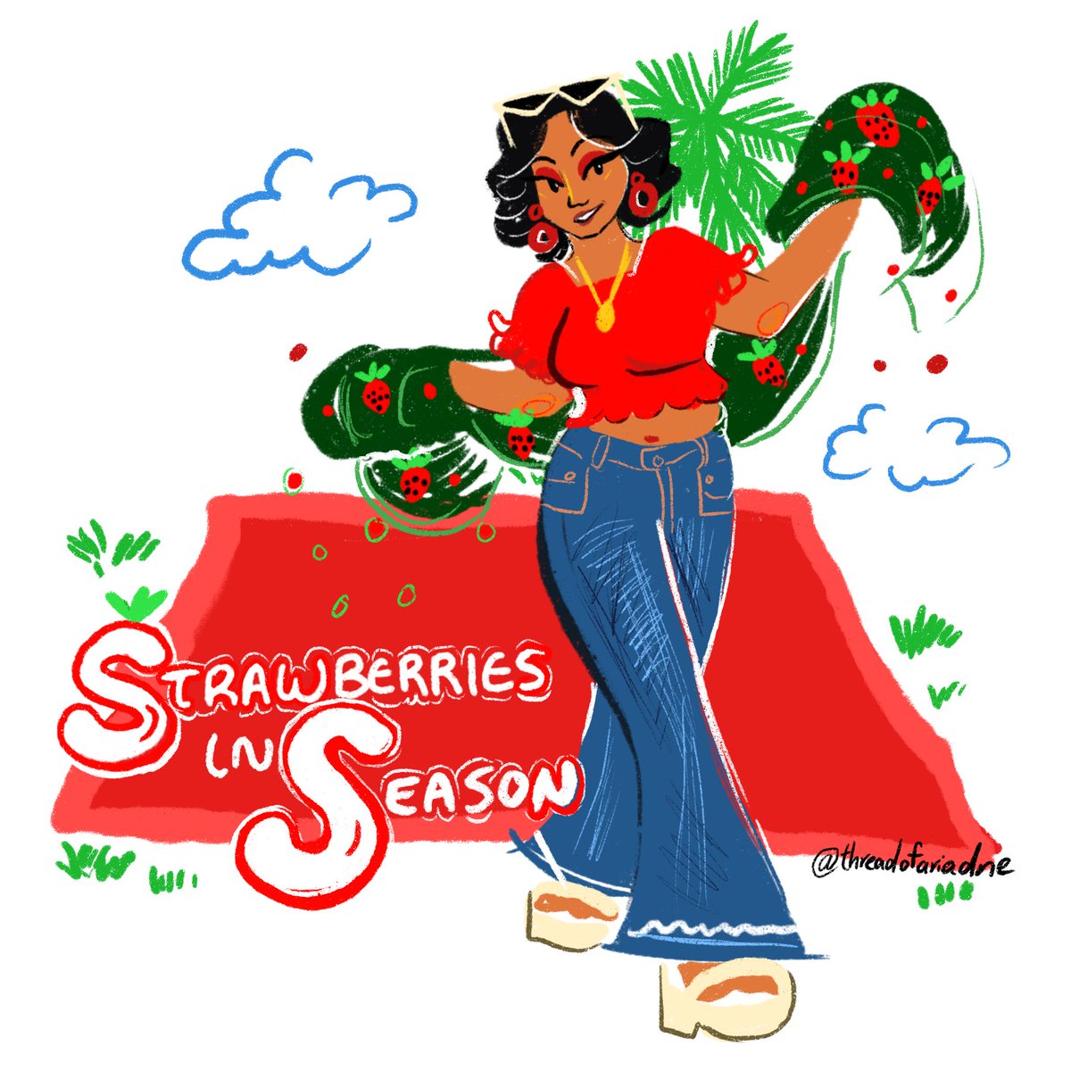 compraspendejas's tweet photo. 🍓 it’s still summer if you believe it in your heart
#artistsontwitter #avilena #illustration #procreate https://t.co/WX1HhjE41h