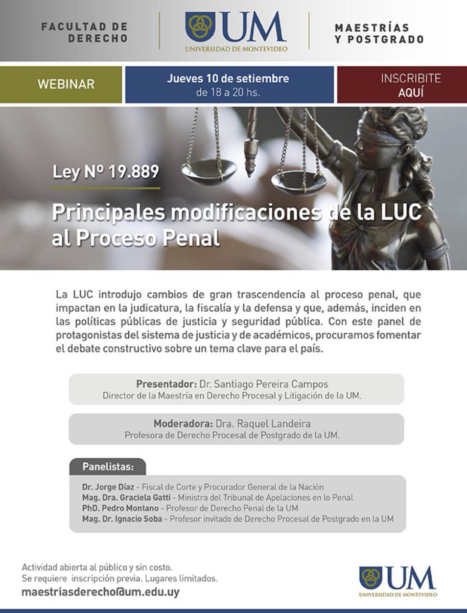 SantiagoPCampos's tweet photo. Excelente diálogo con cientos de participantes. Gran interés por los cambios de la LUC al proceso penal. https://t.co/XQ5nUH9UOg