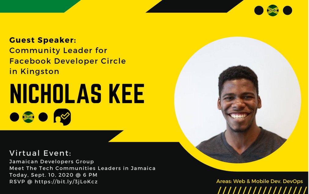 Meet Nicholas Kee, the community leader for the #Facebook Developers Circle. Nicholas and his community have been actively participating in virtual hackathons, code sprints and other activities. In fact, he and his member built the jamaicadecides.com #election #web platform.