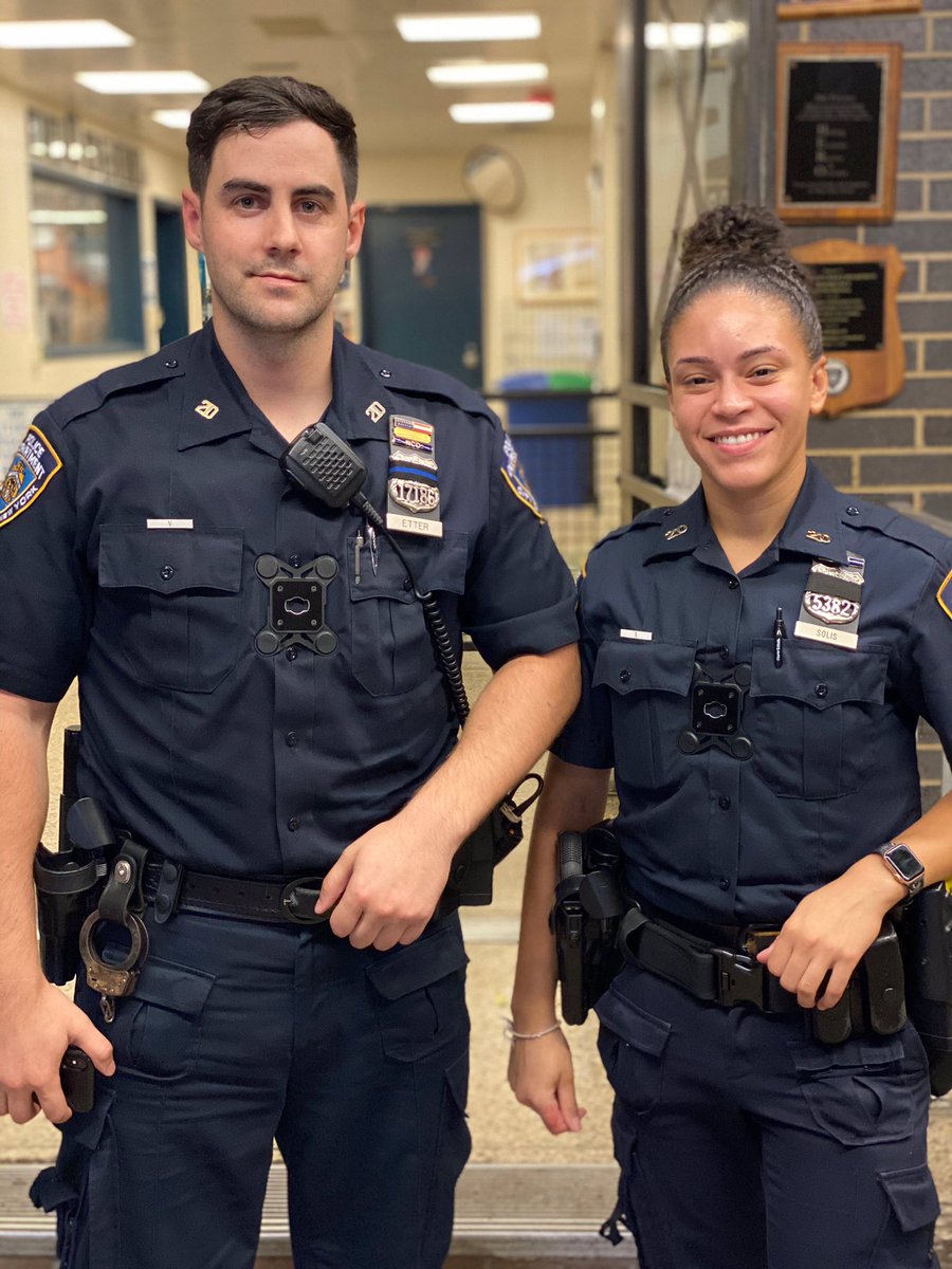 NYPD20Pct's tweet photo. Great job by our very own eagle eyed Neighborhood Coordination Officers Etter and  Solis! While on patrol today in the #2️⃣0️⃣Pct, they recognized this perpetrator from his Wanted Flyer and arrested him without incident before he could strike again.  #ItsWhatWeDo https://t.co/A285qW0WnB