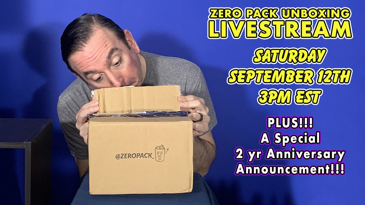 CaffeineMan1's tweet photo. THIS WEEKEND! I’ll be doing a livestream of the Zero Pack Unboxing! 5 Sugar Free energy drinks and a bonus gift in the box. ALSO! I’ll be making an exciting announcement in regards to my 2 year YouTube anniversary! #zeropack #energydrinkboxprogram #sugarfreebox #caffeineman1 https://t.co/1BVTkAfgnS