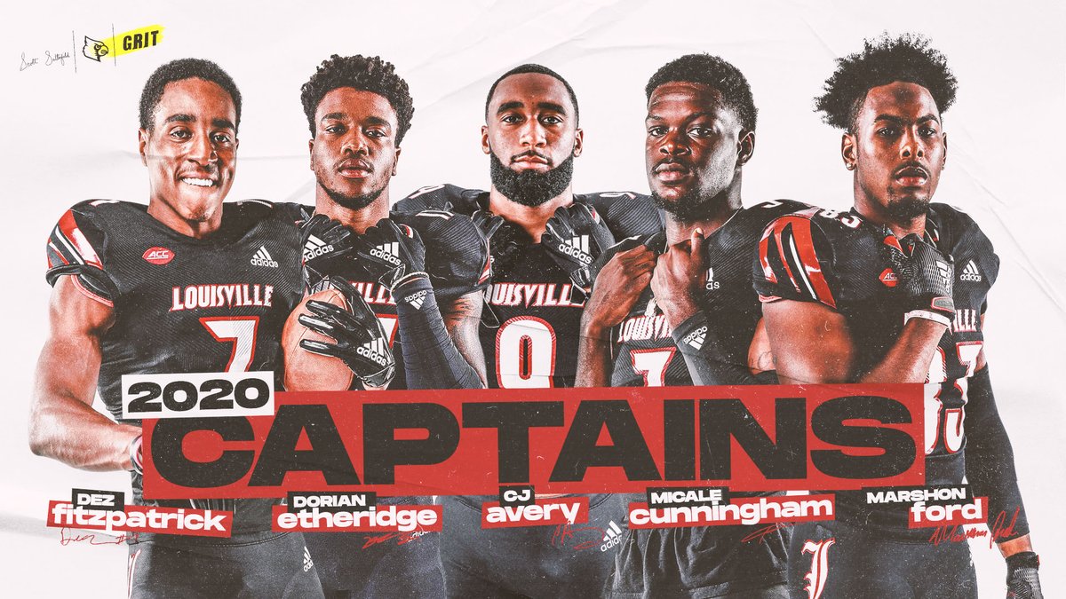 LouisvilleFB's tweet image. 2️⃣0️⃣2️⃣0️⃣ Captains

#3 - @MalikMalikc10
#7 - @dezfitz8
#9 - @Averyy_Sports
#17 - @D_Shmoney_17
#83 - @ford_marshon

#GoCards