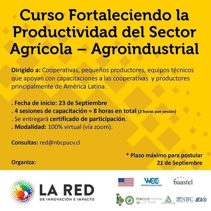 RedRelaser's tweet photo. 🌎👩🏾‍🌾🧑🏾‍🌾#Invitación al Curso "Fortaleciendo la productividad del sector agrícola – agroindustrial", organizado por @LaRedImpacto, @LuthWorldRelief, @Camarachiriqui, @nbcpucv, @IICAnoticias, #Fundacen y #Cegygsa. 

💻Inscripciones hasta el 21 de septiembre 👇🏾 https://t.co/TTbuqVBNh6 https://t.co/lfjZ3auwOx