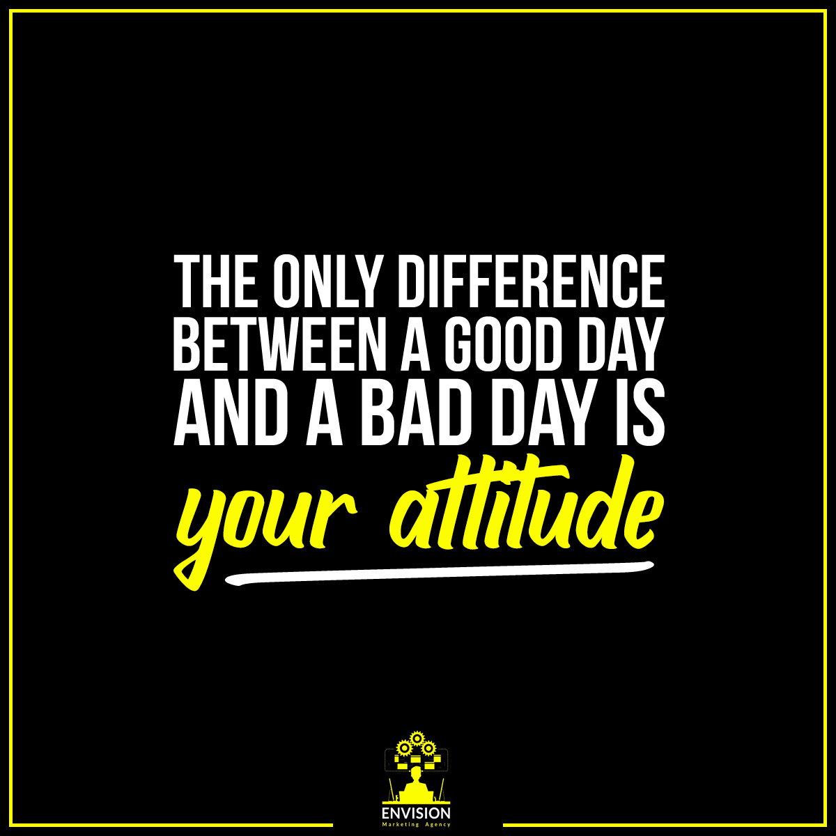EnvisionMA's tweet photo. A bad attitude can block love, blessings, and success from finding you. 👀🔥
•⁠
 If part of the negativity comes from your attitude, commit each day to something positive in yourself and in others around you. 😌
•⁠
Follow @envisionmarketingagency for more valuable content! 💸 https://t.co/i8VpaRJJRd