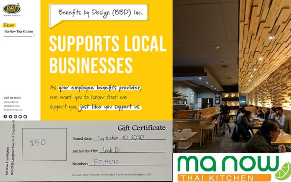 bbdshannon's tweet photo. @CFIBbuzz estimates 5-18% of small/mid-sized businesses could close permanently because of the impact of COVID-19. That's why they started the #SmallBusinessEveryDay challenge to all Canadians. @bbdcanada gave each employee $50 towards a gift card from a local business! #bbdcares https://t.co/asScpUAOND