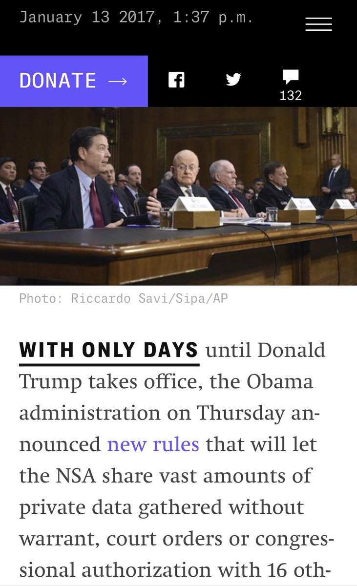 4652 https://theintercept.com/2017/01/13/obama-opens-nsas-vast-trove-of-warrantless-data-to-entire-intelligence-community-just-in-time-for-trump/Knowing what you know now….Q