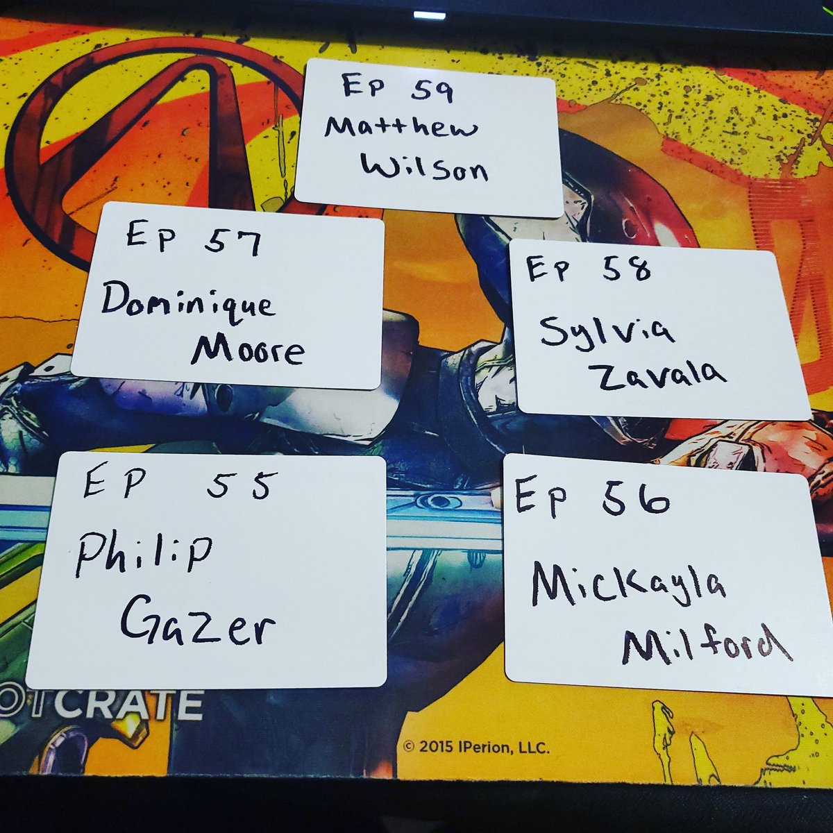 LastCallProdz's tweet photo. Here is a sneak peek at everyone that will be in the drawing for our #videogamegiveaway ๐พ๐ป๐ฎ we will pick the winner on today's episode #60 so good look to you all!!! #lastcallgaming #lastcallproductionz #videogamepodcast #gamergirl #gamerguy #freegiveaway https://t.co/lmrAZTNv23