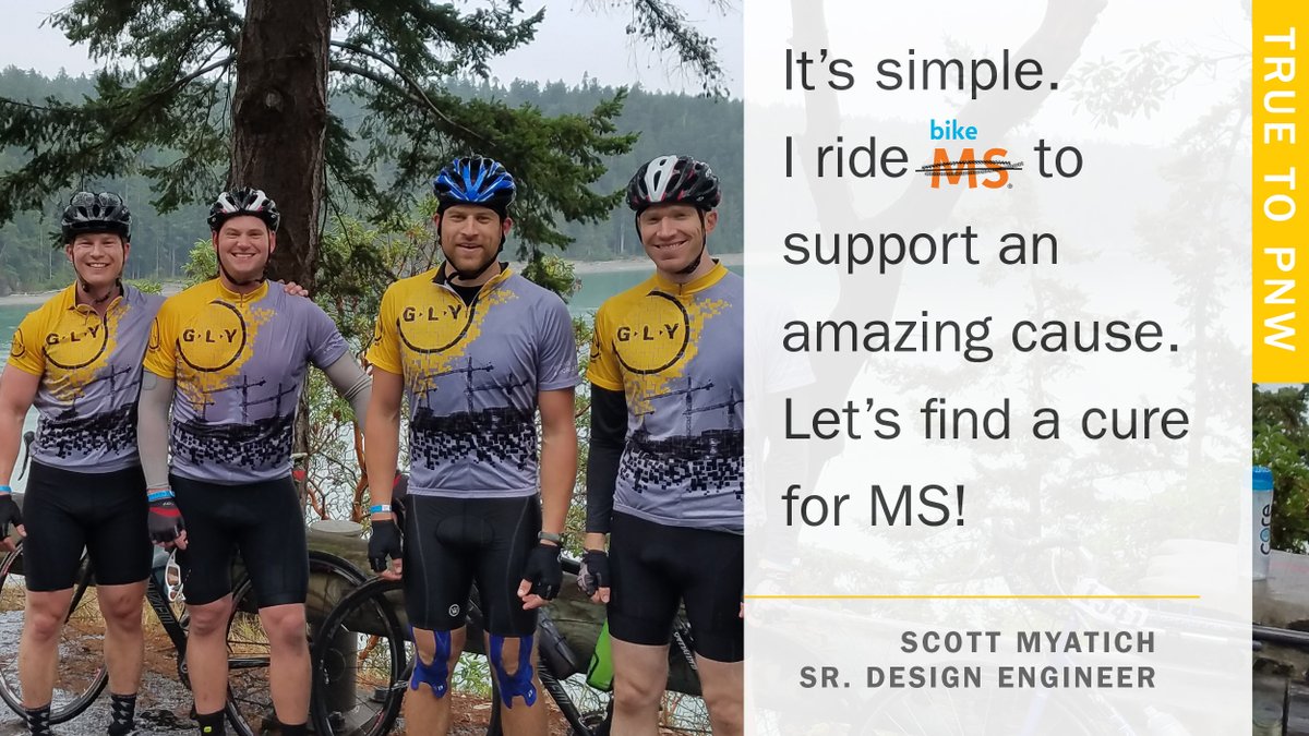 GLYConstruction's tweet photo. It’s Bike MS #retrojersey #throwbackthursday! Senior Design Engineer Scott Myatich's favorite jersey to date in terms of design? The crane/mosaic combo from 2017. Want to join or support Team GLY&Co.? Visit https://t.co/fkvtmk7XNB. #GLYValues #True2PNW @mssociety https://t.co/p28Q5S3Wgl