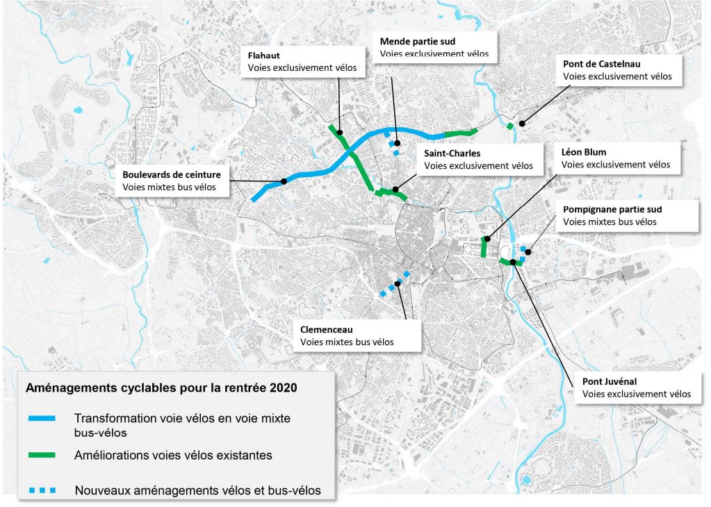 MarcFeau's tweet photo. #Ville & #Mobilité à #Montpellier
la solution #vélo quartiers : ✅Avenue du le Pont Juvénal
✅Rue Léon Blum
🚴🏼♂️⚠️Des aménagements cyclables transitoires
❎Vous en pensez quoi ⁉️
Entre Bouchons & pollution
Via @Montpellier3m #Info
🔰
https://t.co/e48ICPPac0
#MonMontpellier https://t.co/epO1RdkO7O