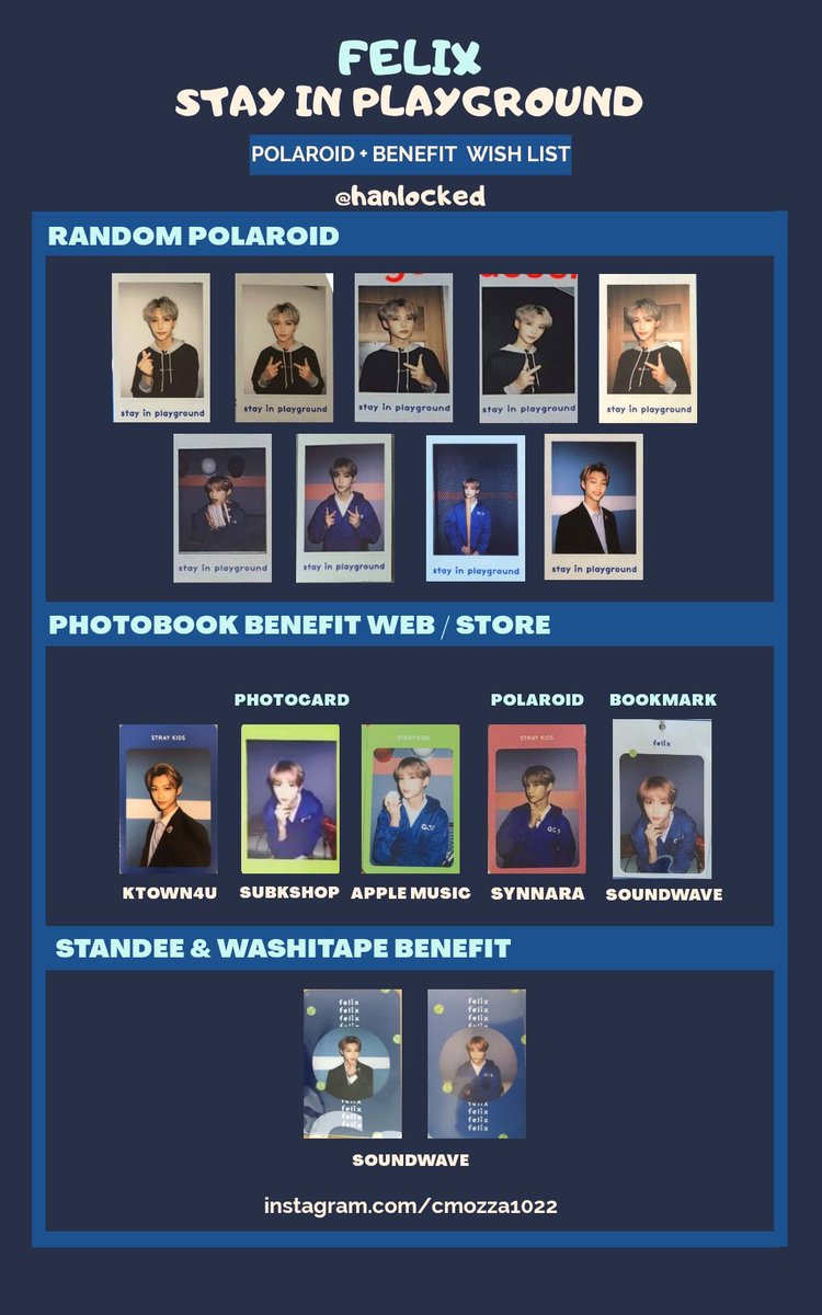 COMPLETED] [Member Ver.] Stray Kids - stay in playground - Random