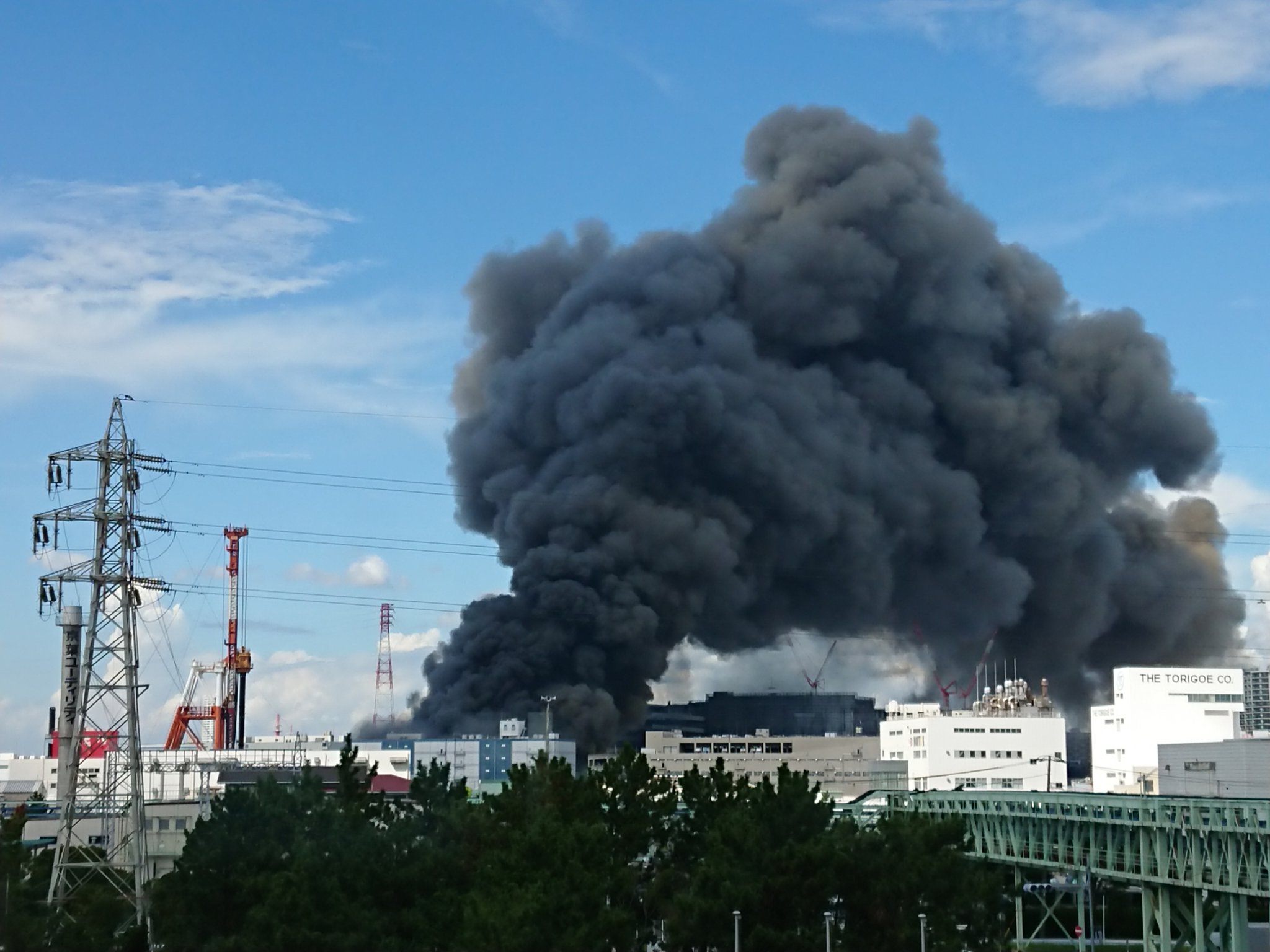 船橋市浜町の大規模火災の画像