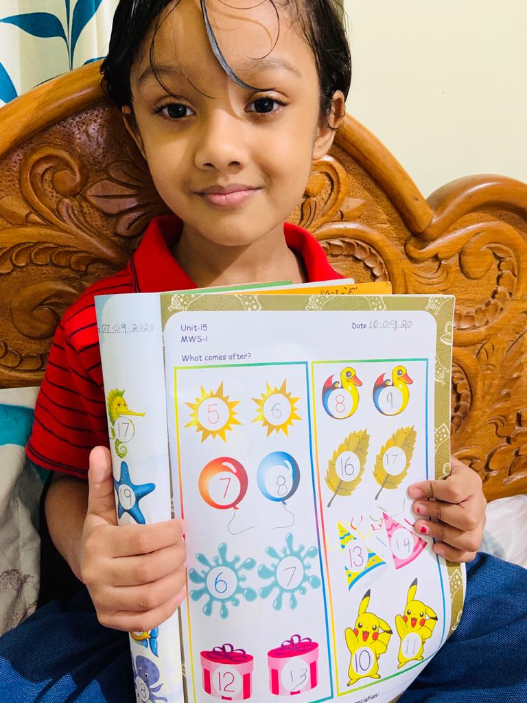 SAI_Edu_In's tweet image. The tremendous effort made by the little ones of KG I for reading and writing is commendable. They meticulously follow the instructions given virtually by the teachers to learn #phonetics and #sight_words.