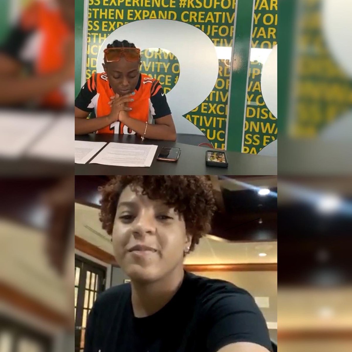 uc_kysu's tweet photo. 💚💛 UC Student Workers @caapriceduhh AND @Shemarrritch Turned Us Up On Our Second Week of 1886 AND PARK...Be Sure To Tune In Next Week‼️🔌 #UCBredBuzz #BredsConnect #1886ANDPARK #KSUForward #WeAreThoro #BredsDoItBetter #TogetherBREDS #OnlyAtUC #OnlyOnIG https://t.co/KvwXocoovt