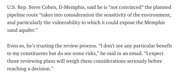 U.S. Rep. Steve Cohen did respond (thanks for that), but basically said he trusts the reviewing process. 