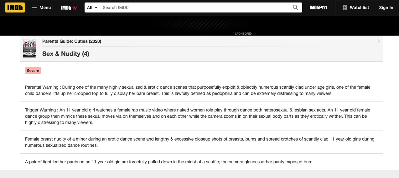 Imdb parents guide