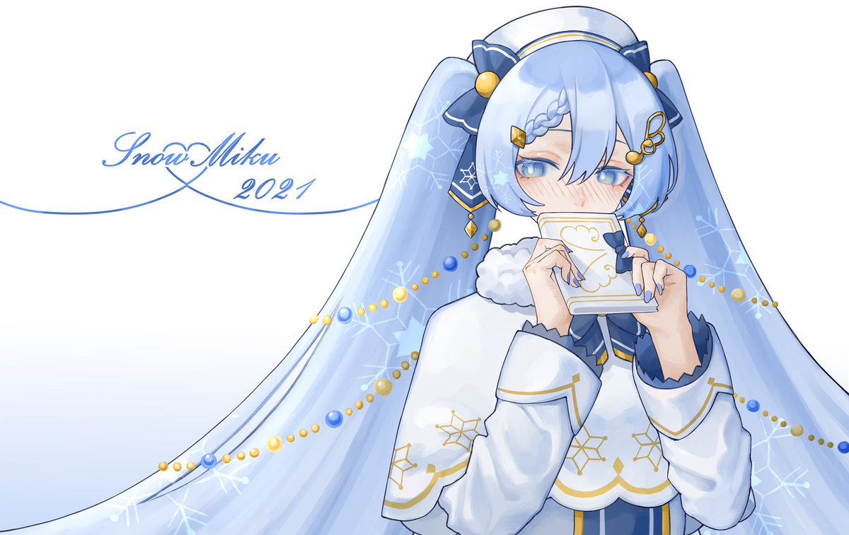 初音ミク「#雪ミク #雪ミク2021 #初音ミク 
❄️ 」|方糖鲨のイラスト