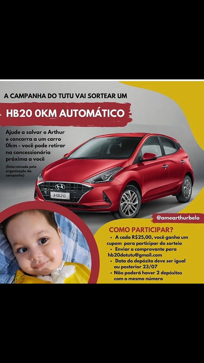aneps198's tweet photo. *Você pode me ajudar ??*
Fazendo uma doação de apenas 25,00 você vai ajudar a salvar uma vida e concorrer a *1 carro* que será sorteado dia 08/10 no Instagram do @amearthurbelo 
Vem https://t.co/shxv0D8f8d