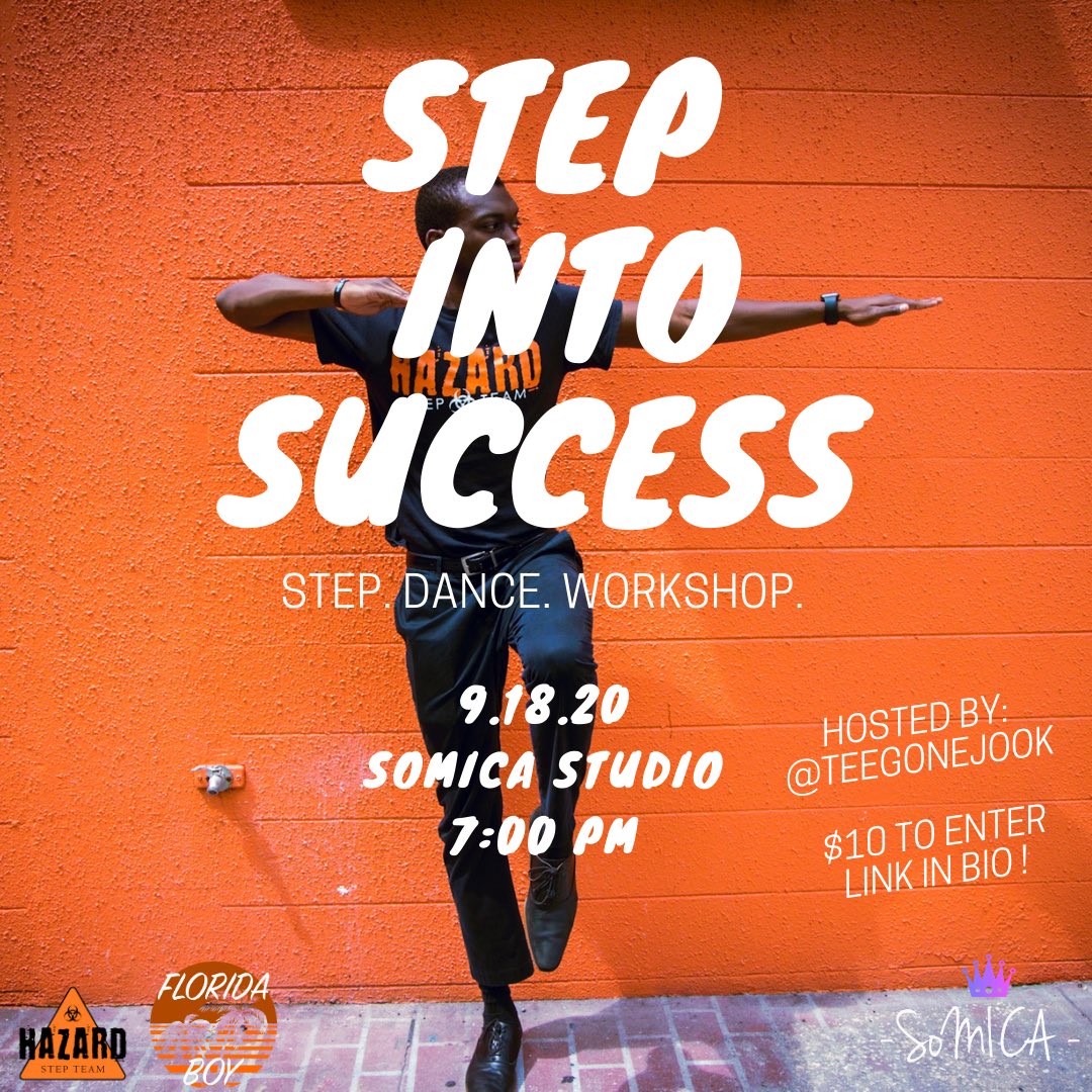 _TeeGoneJook's tweet photo. We stick and we step on this side !
Pull up
Sept. 18th
SoMica Studio
7PM
•
•
#StepIntoSuccess #stepper #step #stepteam #stepteams #dance #dancer #orlando #orlandoartist #orlandodancer #orlandosteppersconnection #orlandosteppers #floridaboy #WhoWeBe #HST #WeTheFuture #GONE https://t.co/3snpknroNO