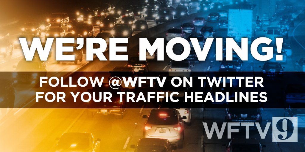 WFTVTraffic's tweet photo. We don't want you to get stuck in traffic! Follow @WFTV  and @deneigebroom for major stories impacting your drive | Watch LIVE reports weekday mornings starting at 4:30 a.m. : https://t.co/yGpqAx8195 #wftv #centralflorida #orlando https://t.co/iEMg9YRn5l