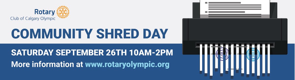 grantmac's tweet photo. My Rotary club is hosting a document shredding event for September 26 10am-2pm. Shredding is done on a donation basis. #yyc #rotary https://t.co/SlEkp2QtGg