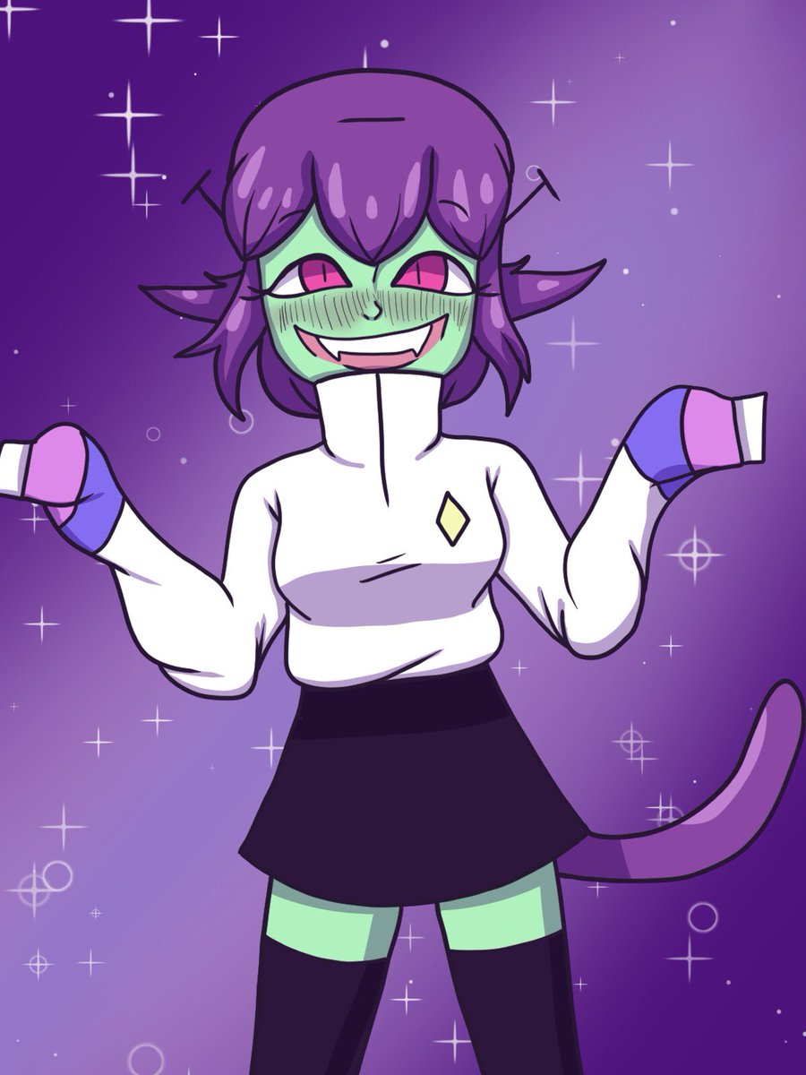 IsFuN20's tweet photo. #GalaxysCutest I used  Clip Studio Paint to creat this artwork 
This is my OC Kada she is a very cute alien she is going to be in my comic when I create it. https://t.co/aiNf7WhBq4