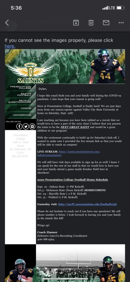 DylanPe81721578's tweet photo. Blessed to be recognized by @CoachZim_PC @PCSaintFootball #Classof2021 #NAIA #CollegeFootball #Saints https://t.co/HMC6mf2nks