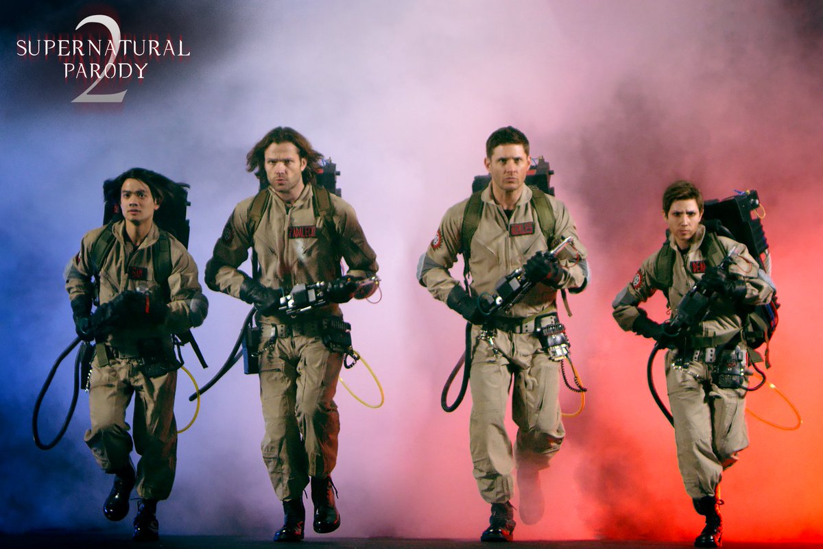 HillywoodShow's tweet photo. So much love to the cast of #Supernatural who came together to make #SupernaturalParody 1 &amp; 2 a reality. Such a life-changing experience! 😭 Hands down, the most AMAZING cast we’ve ever had the opportunity to work with. We love you all, so much. 🖤🎬🙏🏻 #ThankYouSupernatural https://t.co/2agIlVtuHq