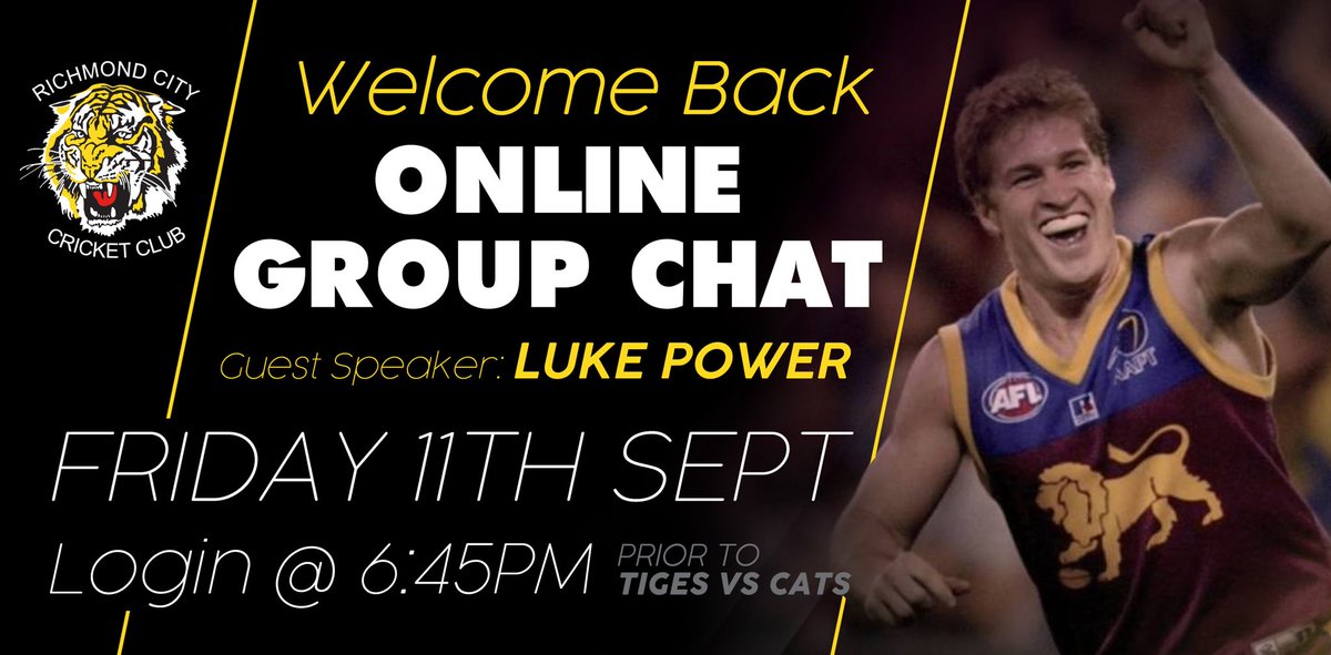 To kick start our season we would like to invite all of the Richmond City Community to have a "virtual drink" and a chance to connect.

Tonight: 6.45pm 
Event link: meet.google.com/azd-thnf-qey