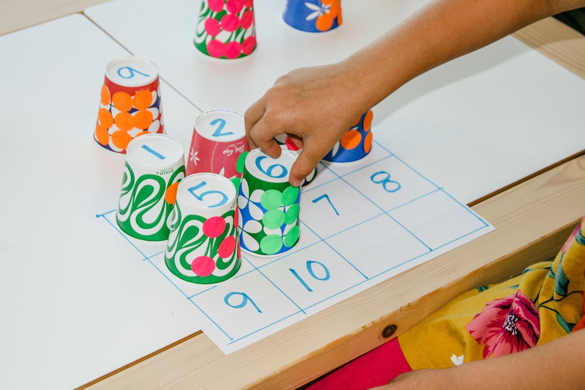 #ad My kids love hands-on activities! This preschool math activity, number cups, is so fun and easy. Plus, it teaches children number sense, one-to-one correspondence, and identifying numerals. Read more here > makingmotherhoodmatter.com/preschool-math… <a href="/DixieProduct/">Dixie</a> #DixieBathCups #earlyyears