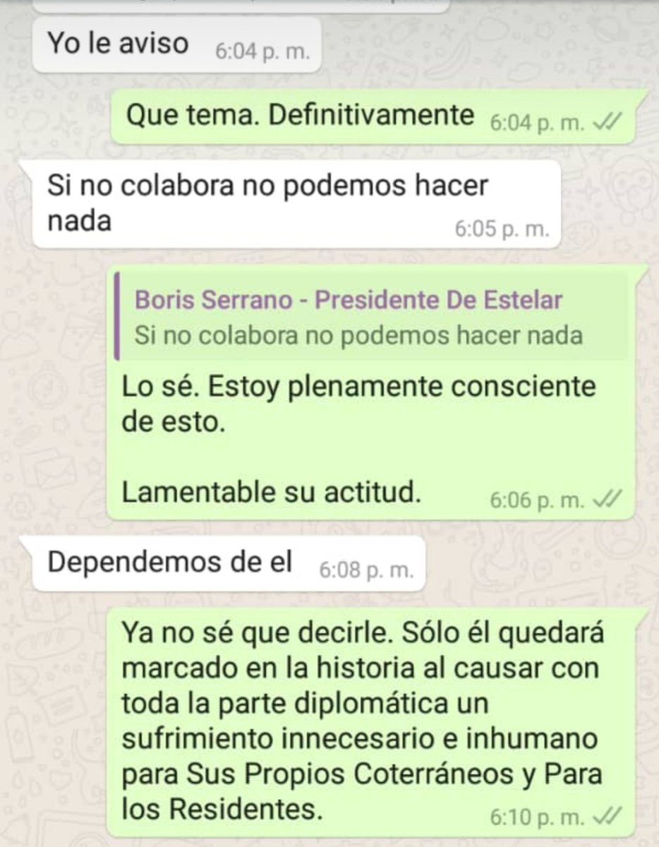 MafaldaSerbia's tweet photo. Siempre nos dijo el Cónsul Eduardo Pool que las aerolíneas no querían volar!
Pss nosotros contactamos a la aerolínea Estelar y logramos la voluntad de ellos pará volar y el consulado fue notificado desde hace mas de 15 dias y no quiere gestionar los permisos. Aqui la prueba 👇 https://t.co/SCFTmy4H3T