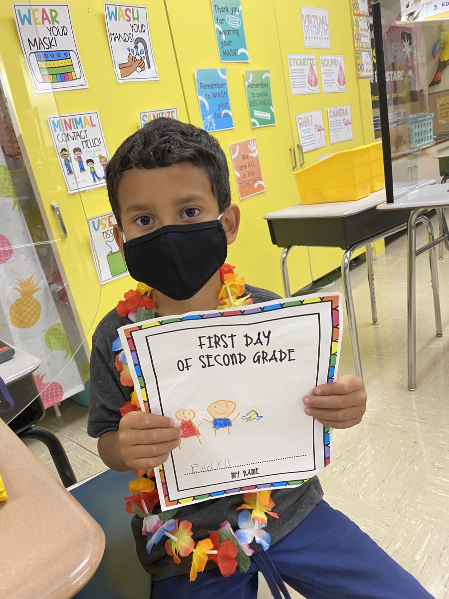 Nothing can describe the excitement I had yesterday to have students back in my classroom! It was amazing to have the room full of laughs & smiles under the masks💛! It is going to be an amazing year! We got this! We are all in this together!😍🌴🌺 #HuntingtonProud @ScottOshrin