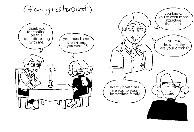 a comic about me and elias going on a date #MagnusPod 