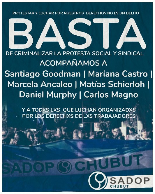 GoodmanSantiago's tweet photo. #ChubutReclamarNoEsDelito https://t.co/Upu67NR1yh