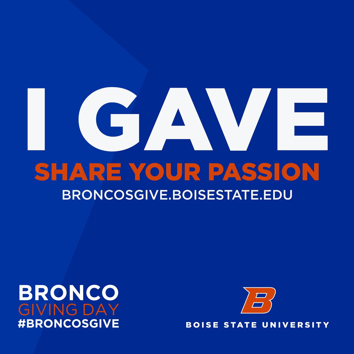TheMeggz_'s tweet photo. My husband and I are forever Broncos - We love our blue & orange 💙🧡 With my husband’s passion for mental health advocacy, and my passion for graduate education, we donated to #GradWell - help graduate students be well, to do well! #ElevateTheBlue #BoiseState #BroncosGive https://t.co/DBVibUooVE